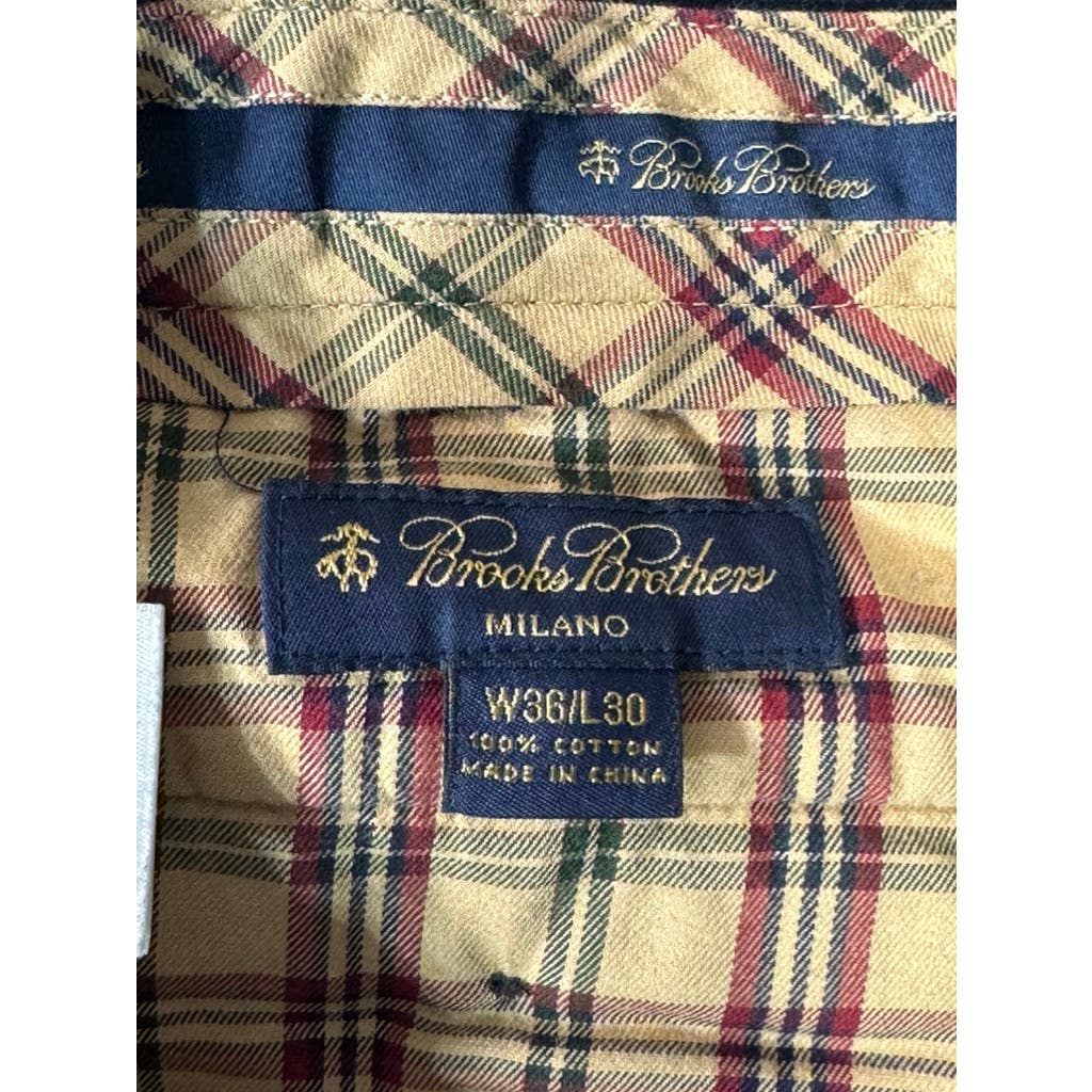 BROOKS BROTHERS Men's Navy Milano Regular-Fit Corduroy Pants SZ 36X30