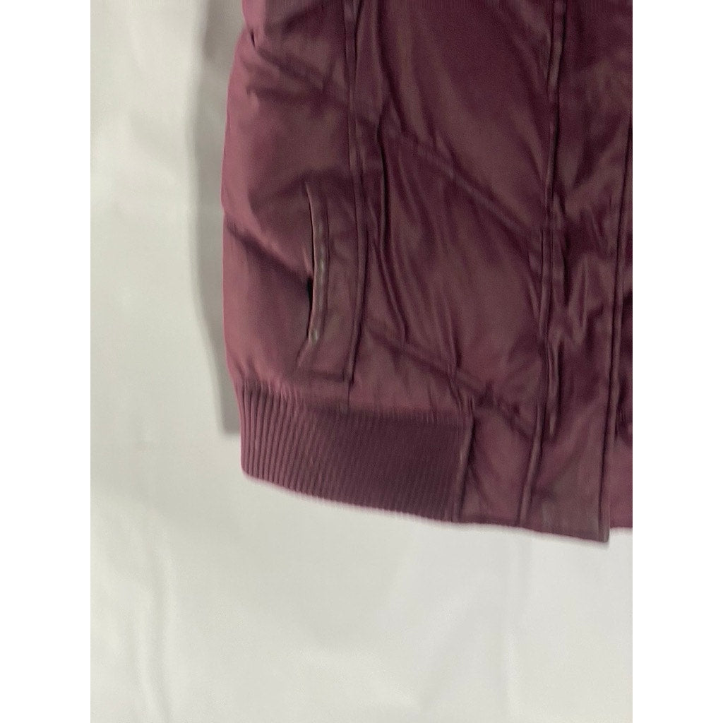 GAP Women's Burgundy Zip-Up Sleeveless Puffer Vest SZ M
