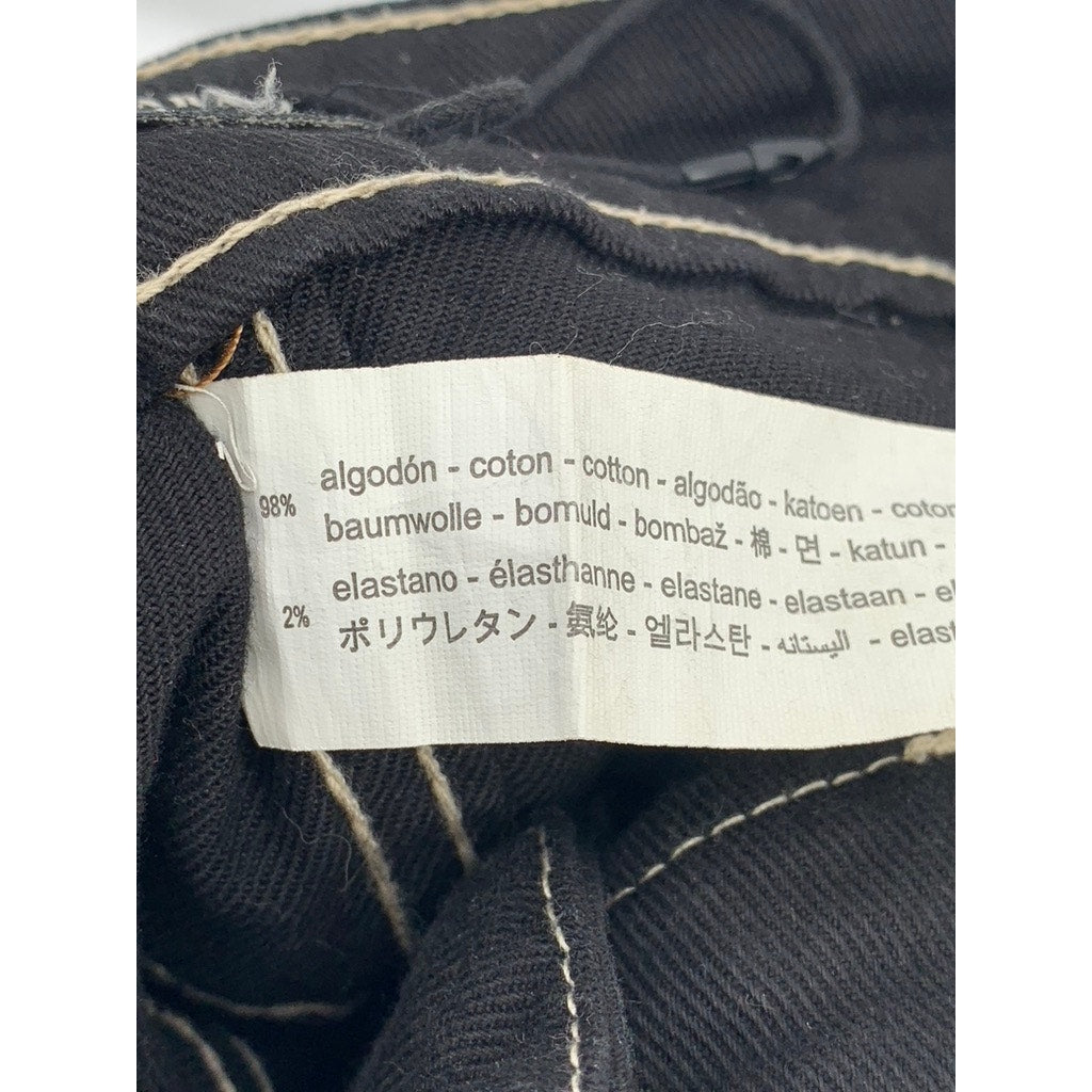 ZARA TRAFALUC Women's Black Denim A-Line Mini Skirt SZ L