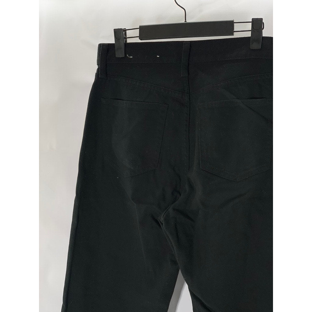 MUJI Women's Solid Black Regular-Fit Straight-Leg Five-Pocket Denim Jeans SZ 25