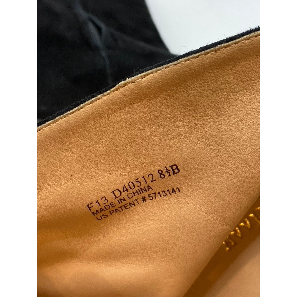 COLE HAAN Women's Black Suede Pointed-Toe Wedge Ankle Bootie SZ 8.5