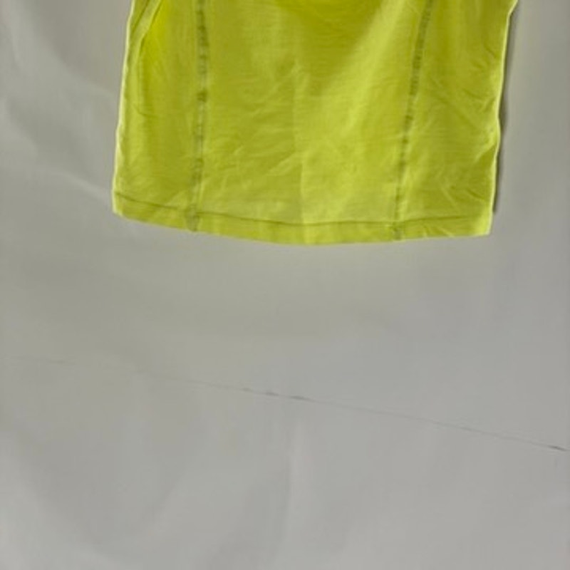 AERIE Women's Neon Yellow Straight-Neck Casual Tank Crop Top SZ XS