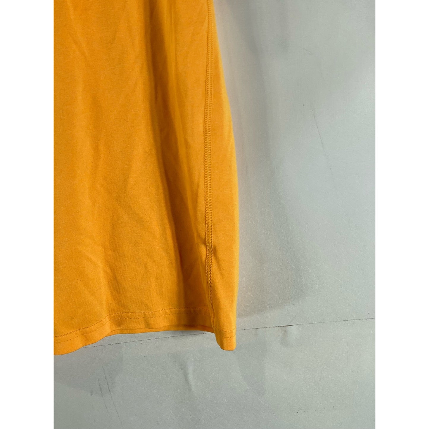 NIKE Men’s Yellow/Navy Dri-Fit Crewneck Short Sleeve Large Swoosh T-Shirt SZ M