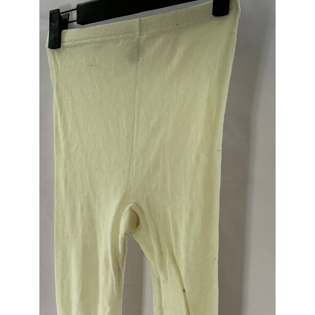 UNBRANDED Women's Beige Knit Pull-On Merino Wool Leggings SZ S
