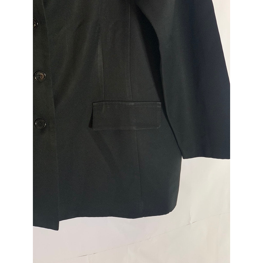 DANNY & NICOLE New York Women's Black Solid Three-Button Notch Lapel Blazer SZ L