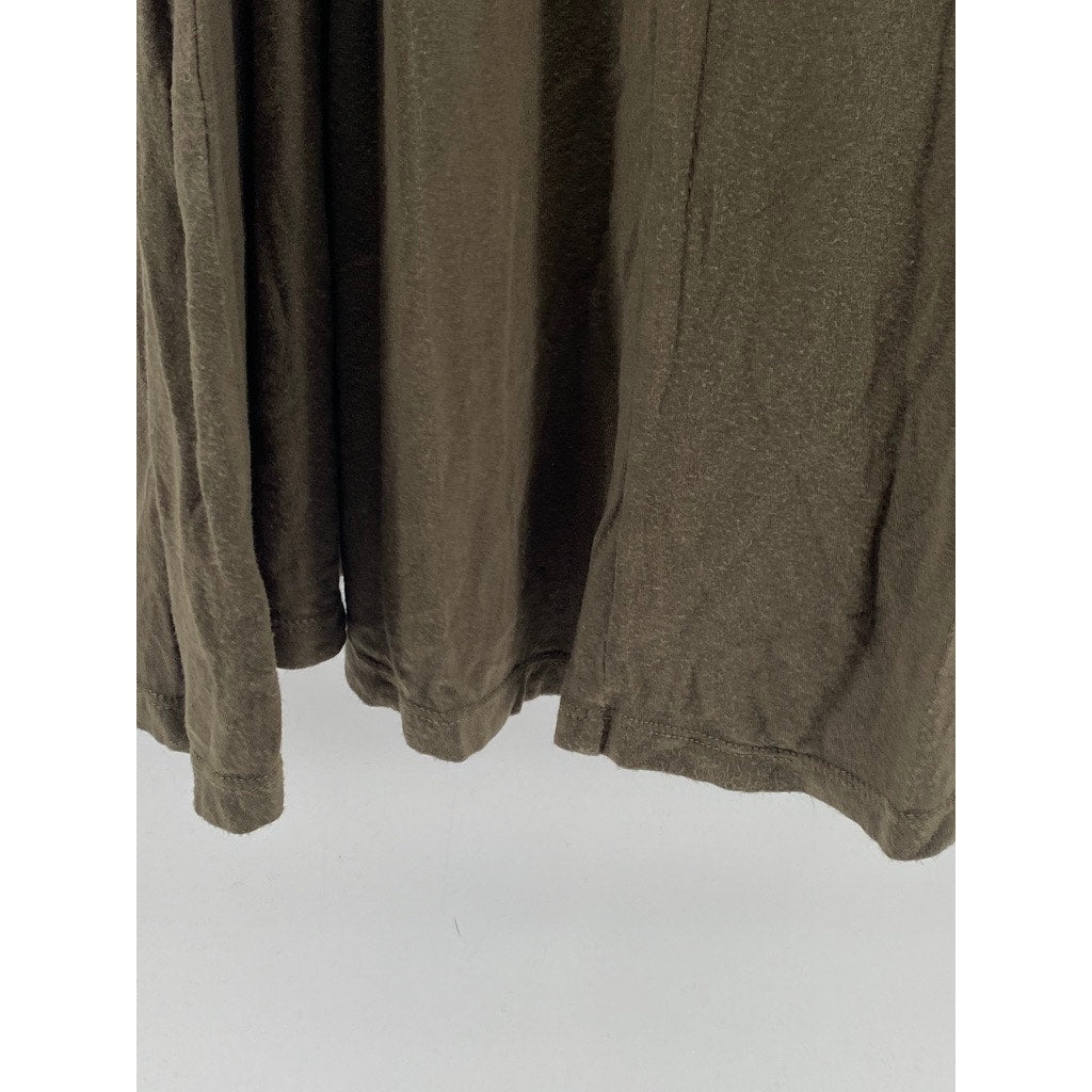 AERIE Women's Brown Crewneck Cutout Sleeveless Casual Midi Dress SZ XS