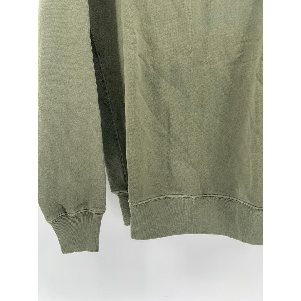 J.CREW Men's Tall Vintage Olive Green Crewneck Long Sleeve Sweatshirt SZ MT