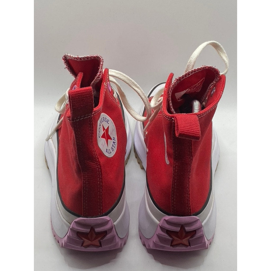 CONVERSE Unisex Adult Red-White Run Star Hike Canvas Platform Sneakers SZM8/W9.5