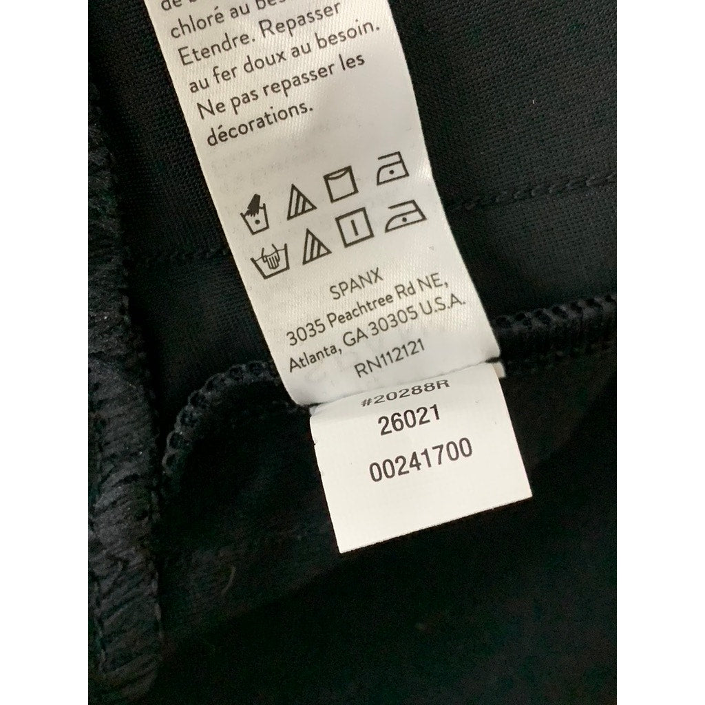 SPANX By Sara Berkley Women's Black Sequin Trim Ponte Skinny Ankle Pants SZ S