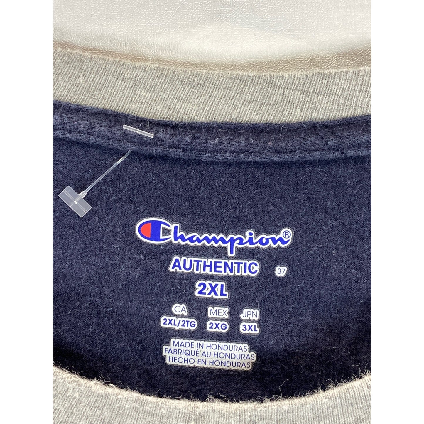 CHAMPION Men's Navy Authentic Crewneck Short Sleeve Sportswear T-Shirt SZ 2XL