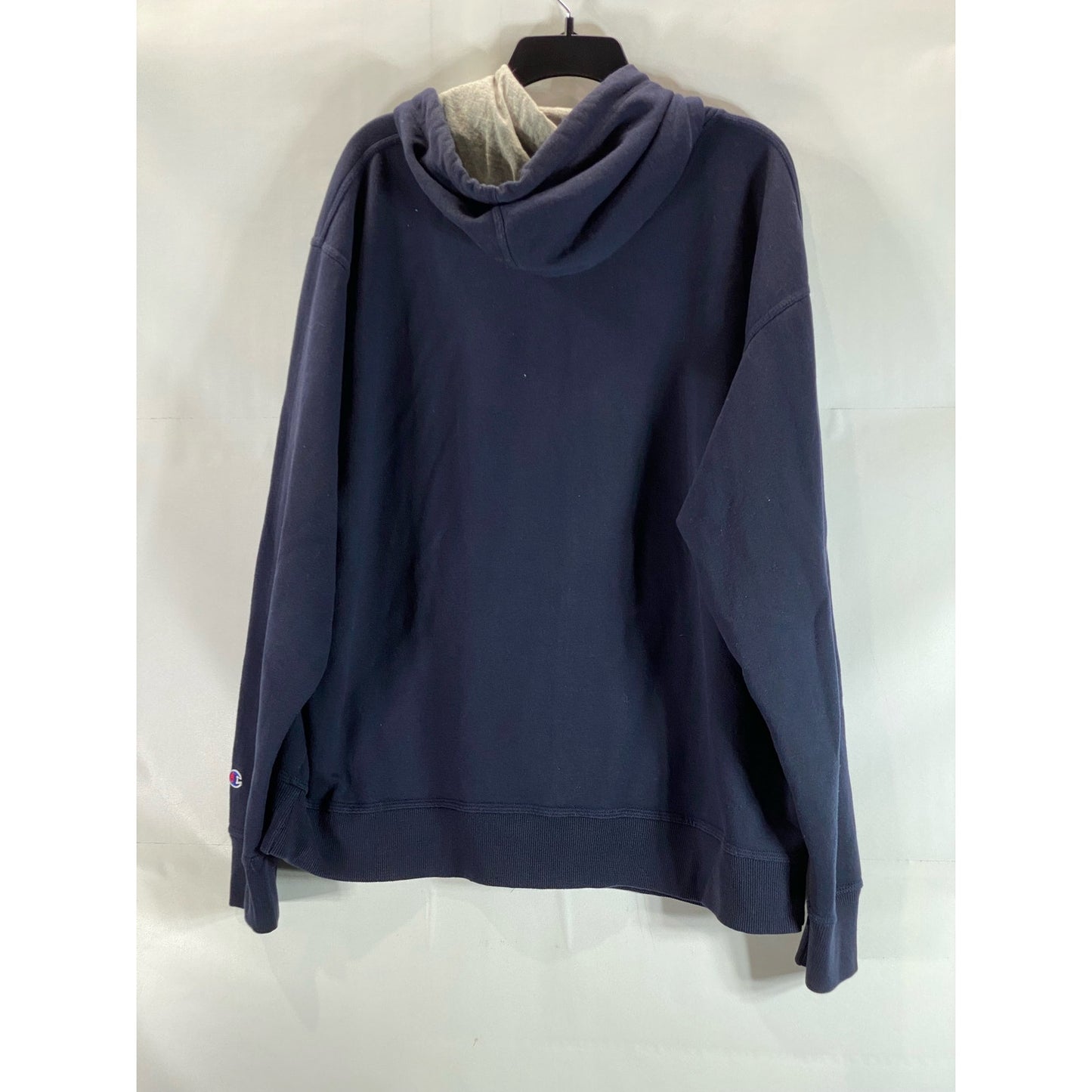 CHAMPION Men’s Navy Solid Hooded C-Logo Zip-Up Sweatshirt SZ XL
