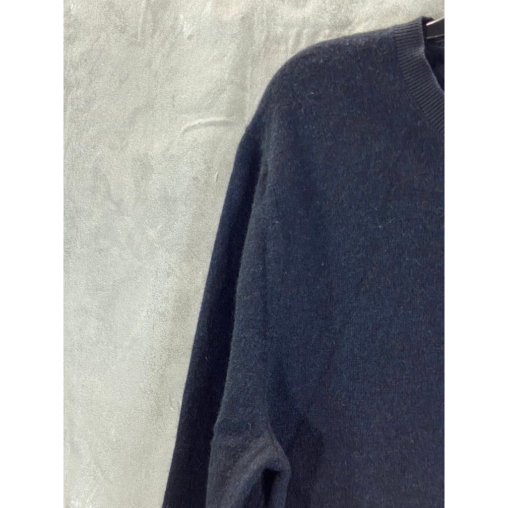 COS Men's Navy Wool Blend Crewneck Regular-Fit Pullover Sweater SZ XL