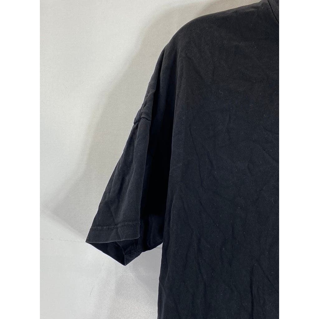 ASOS Men's Black Solid Crewneck Graphic Short Sleeve T-Shirt SZ M