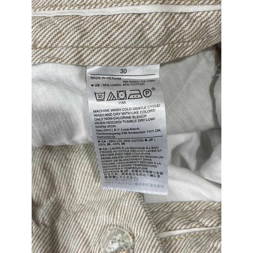 BANANA REPUBLIC Men's Tan Linen-Blend Shorts SZ 30