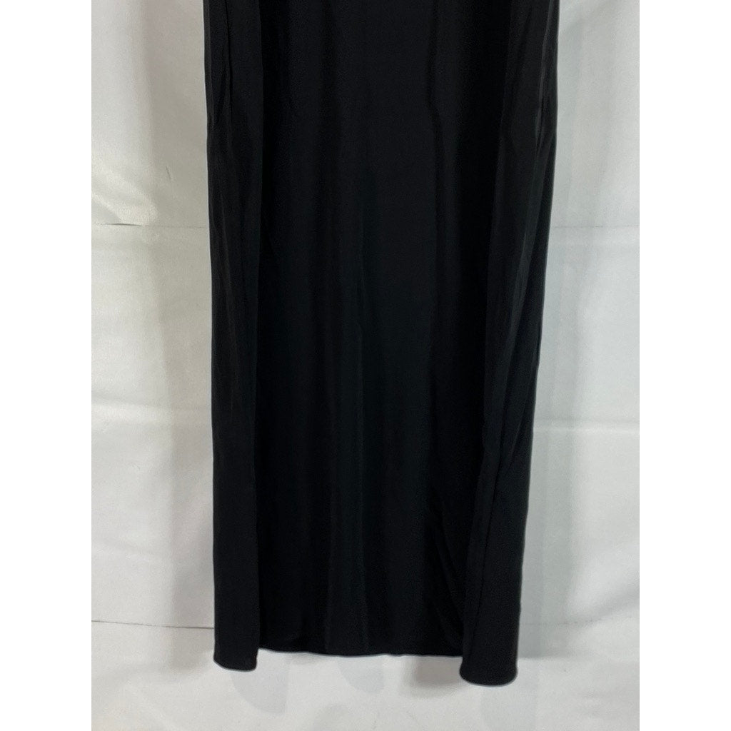 WILFRED FREE Women's Black Solid V-Neck Casual Sleeveless Cami Midi Dress SZ M