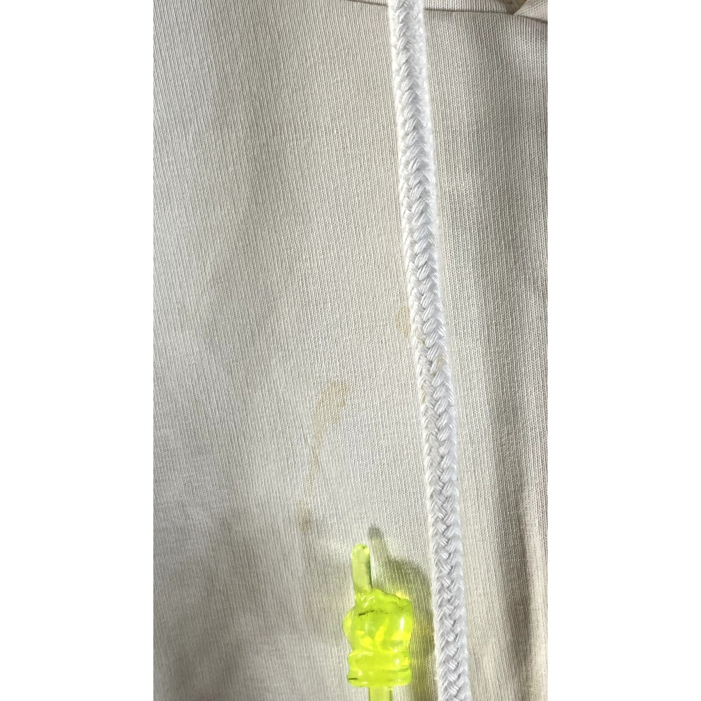 ONE.THREE Women's Off-White Hooded Pullover Cropped Sweater SZ L