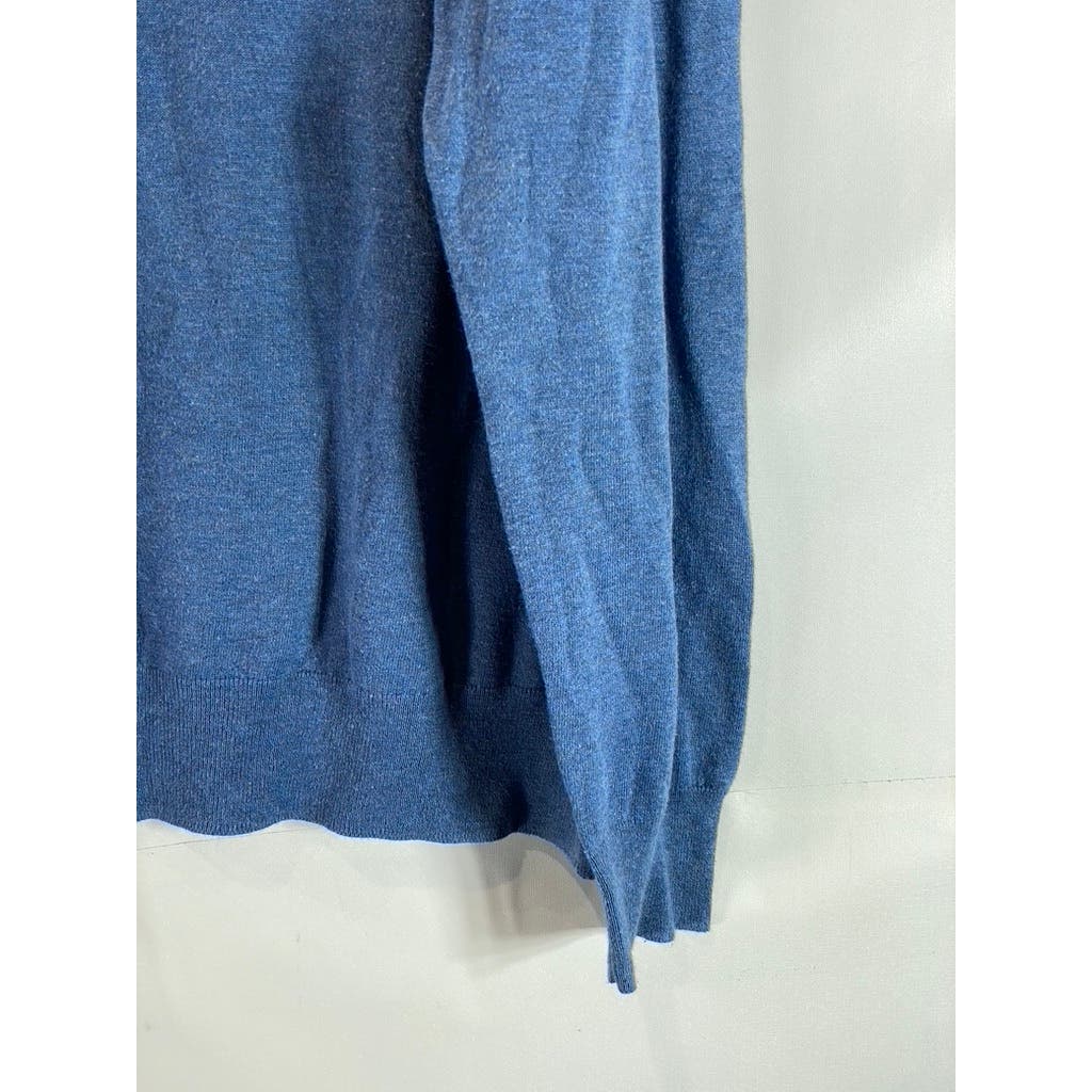 J.CREW Men's Blue Crewneck Cotton-Blend Pullover Sweater SZ XL