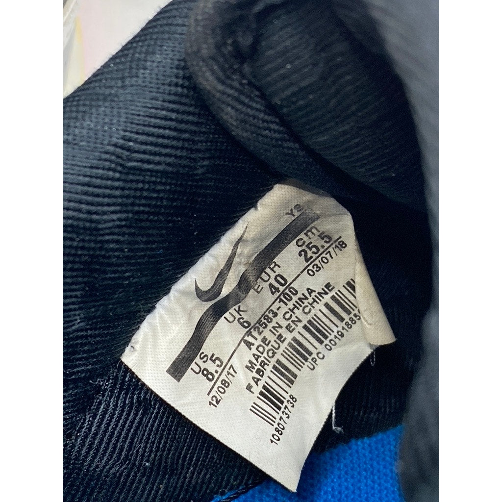 NIKE Women’s White-Pink-Yellow Air Force 1 ‘07 Lace-Up Sneakers SZ 8.5