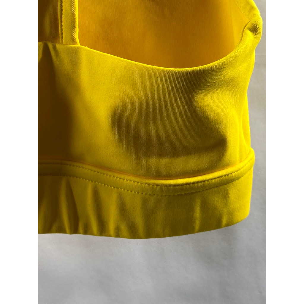 ALL ACCESS Women's Yellow Racerback Pullover Sports Bra SZ XS