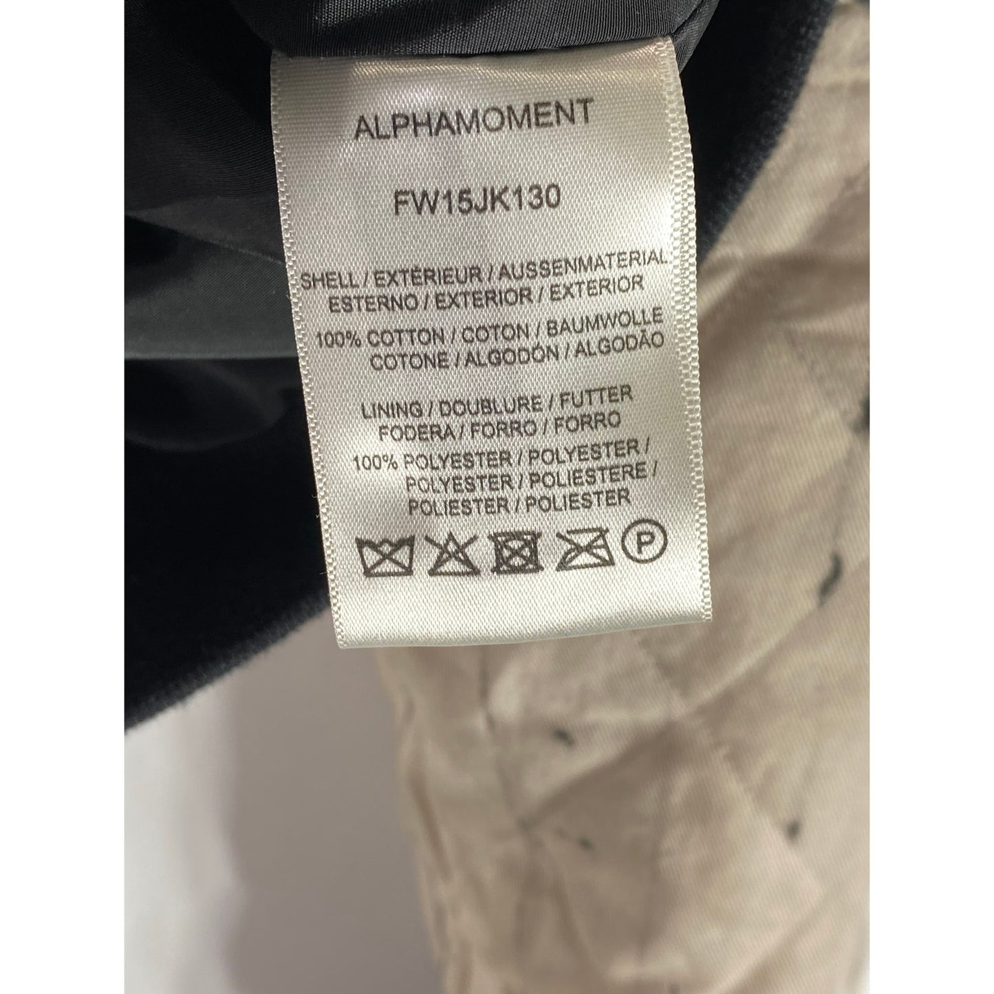 ALPHAMOMENT Women's Black/Beige Embroidered Printed Zip-Up Jacket SZ 38(S)