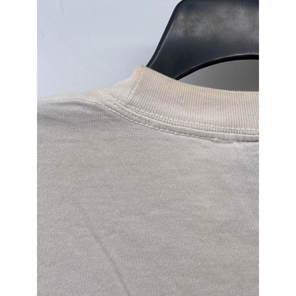 ONLYNY Men’s Beige ‘New Yawk’ Crewneck Short Sleeve Logo T-Shirt SZ L