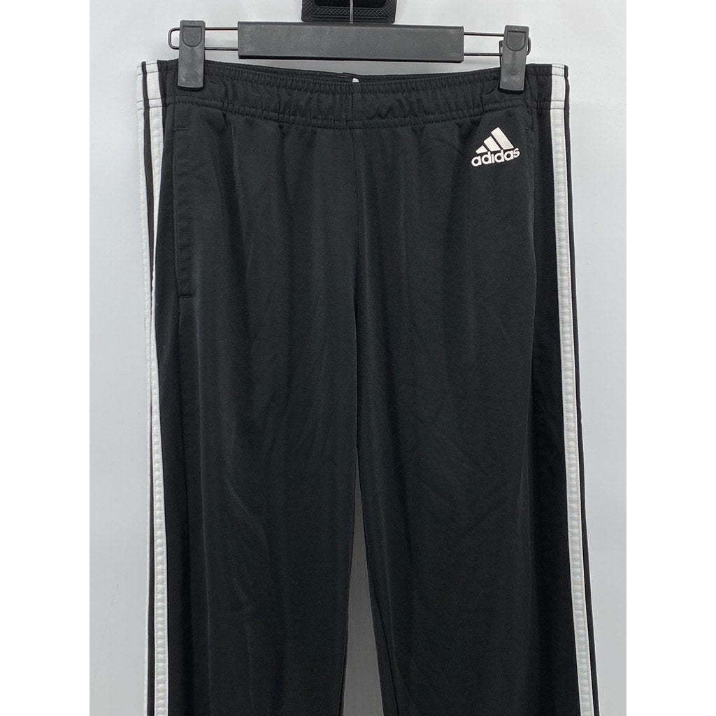 ADIDAS Women's Black-White Classic Pull-On Relaxed-Fit Track Pants SZ S