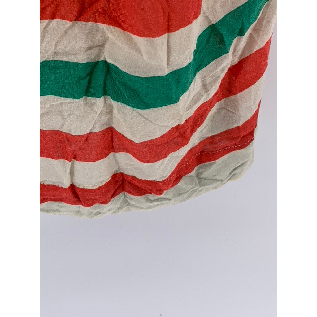 A'GACI Women's Multicolor Striped Front-Zip Pocket Mini A-Line Dress SZ M