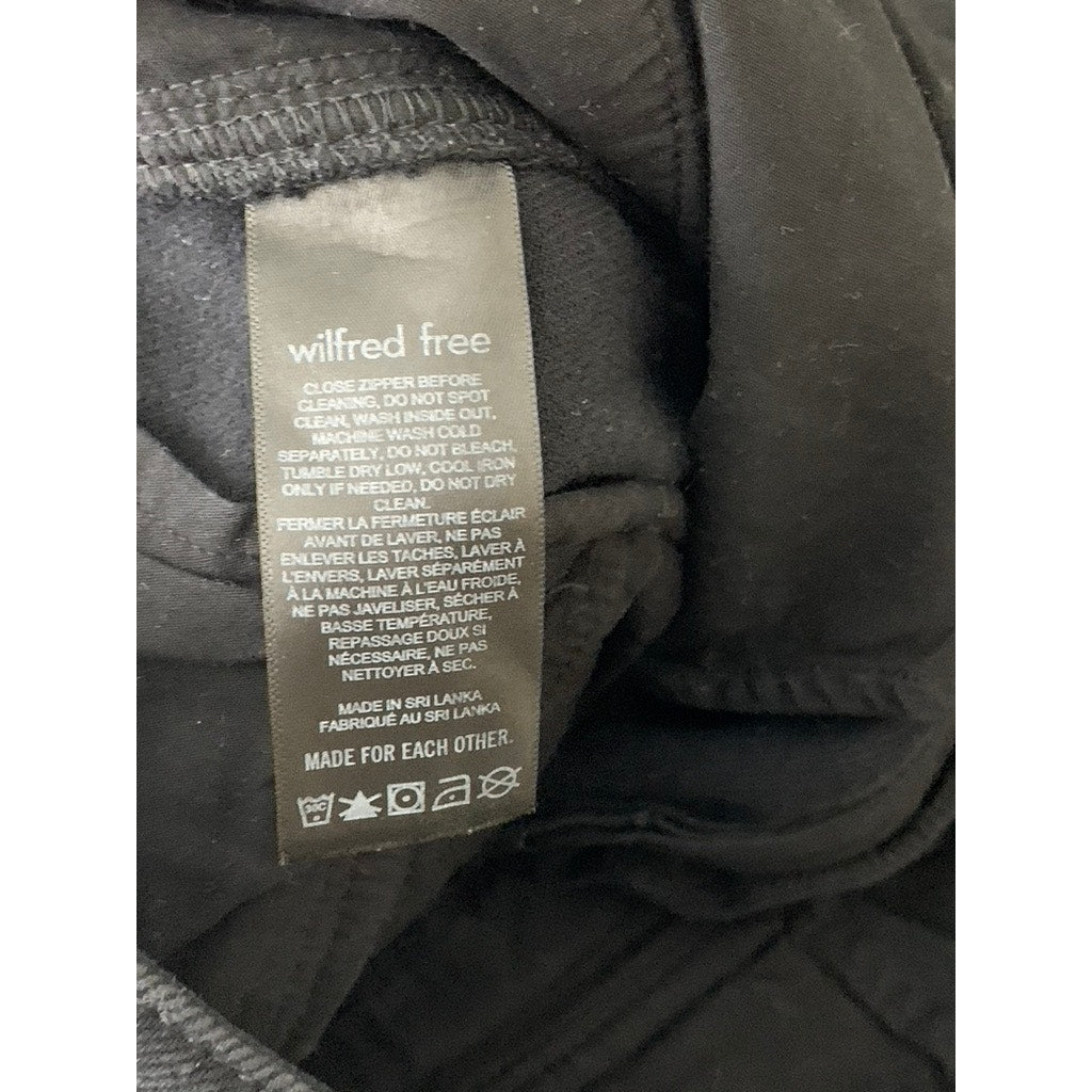 ARITZIA WILFRED FREE Women's Black Solid Cargo Straight-Leg Pants SZ 6