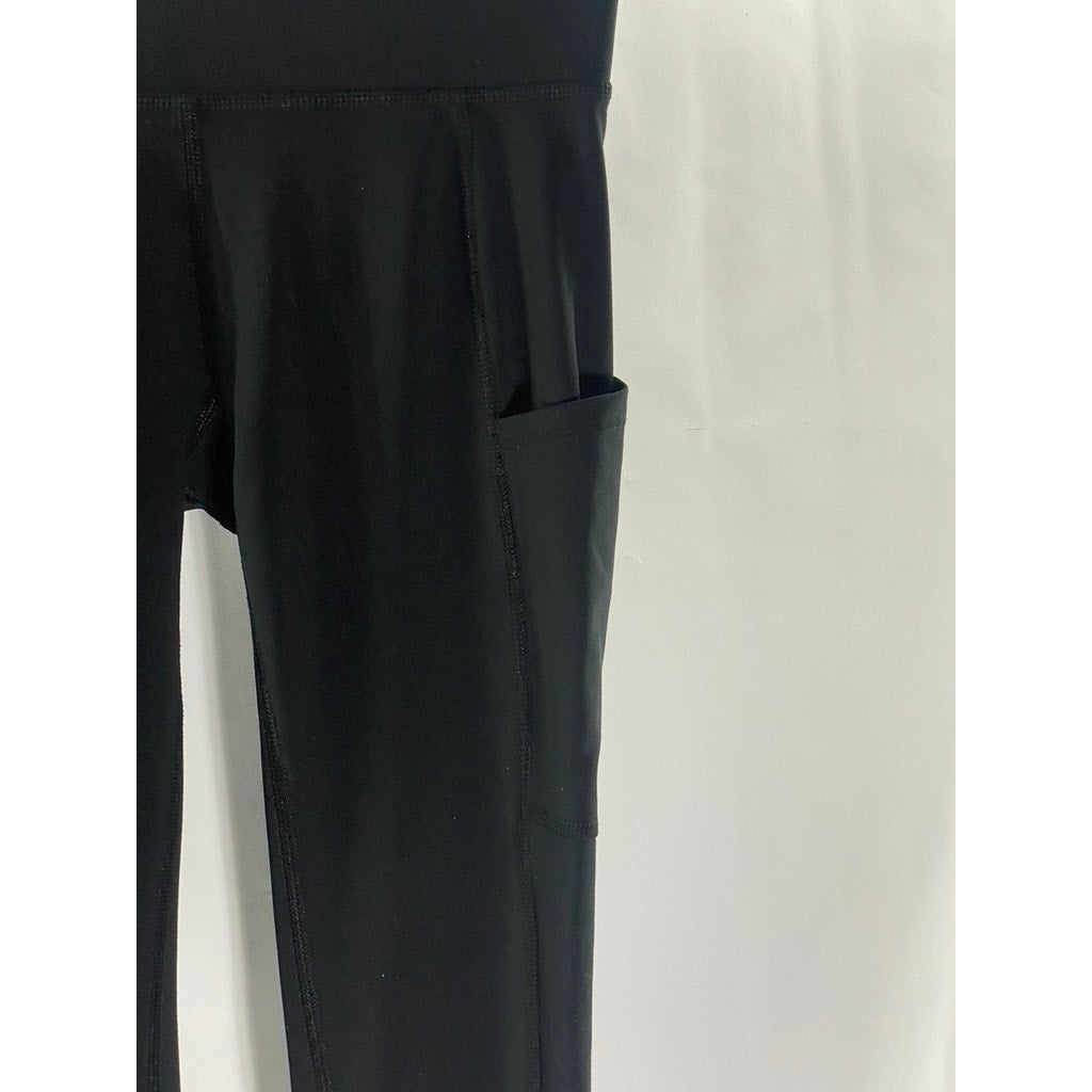 AEROPOSTALE Women's Black Solid High-Rise Tech Pocket Pull-On Leggings SZ S