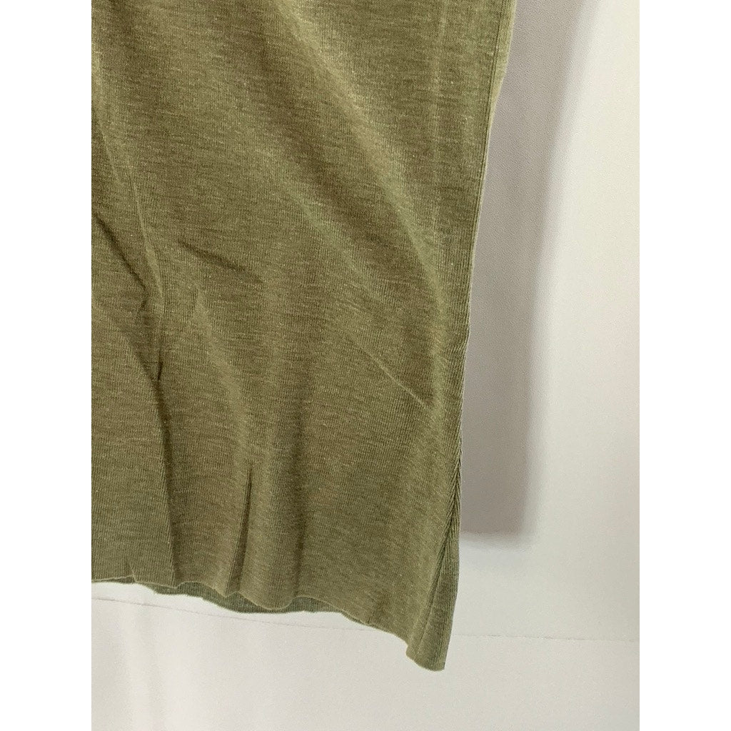OLD NAVY Women's Army Green Perfect Short Sleeve Casual Henley Top SZ M