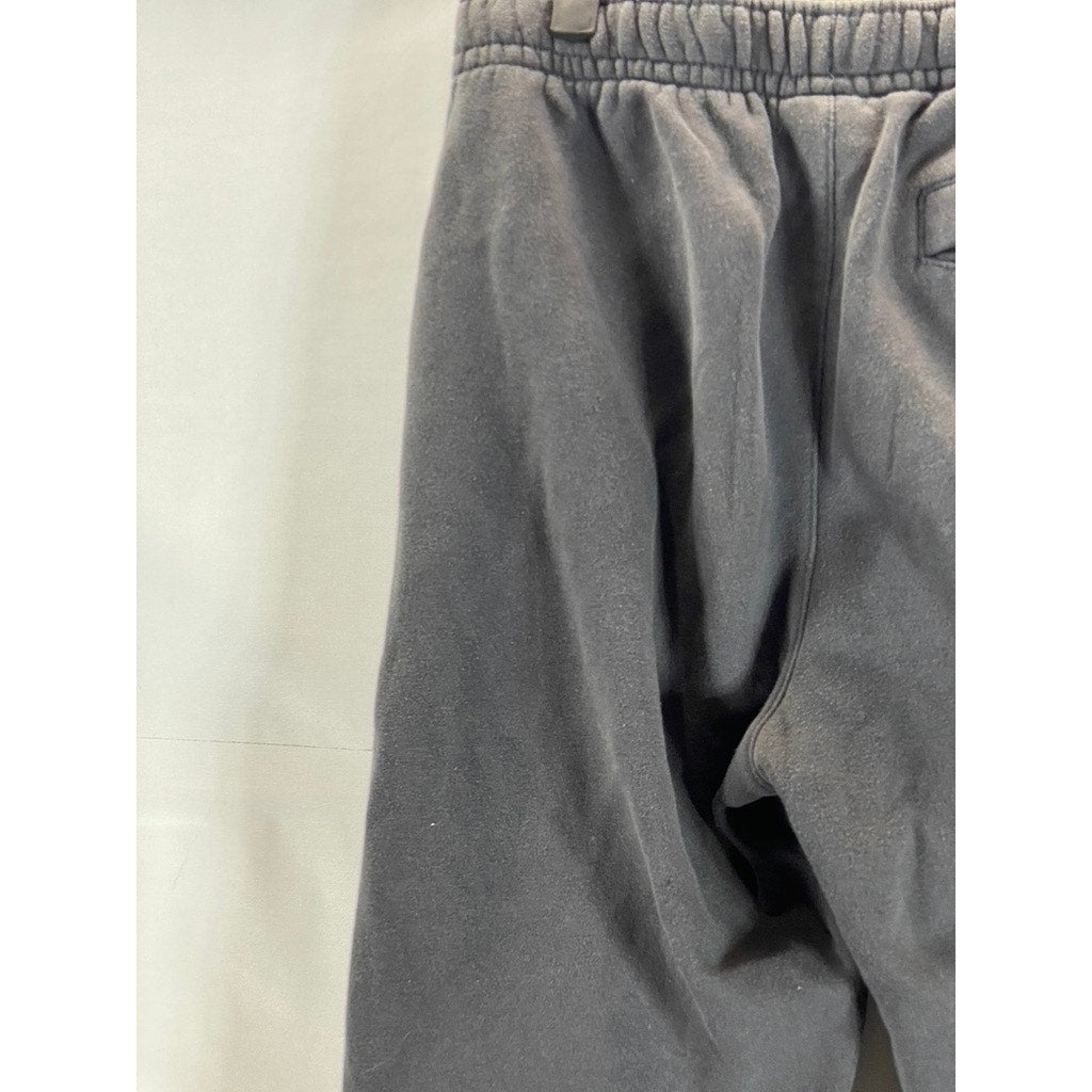 NIKE Women's Gray Club Fleece Swoosh Logo Drawstring Pull-On Sweatpants SZ S