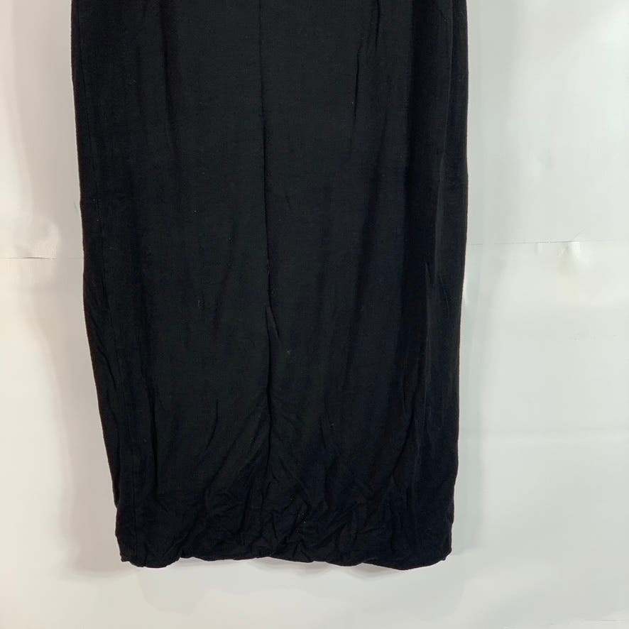 LEITH Women's Solid Black Sleeveless Casual Pullover Knee-Length Dress SZ M