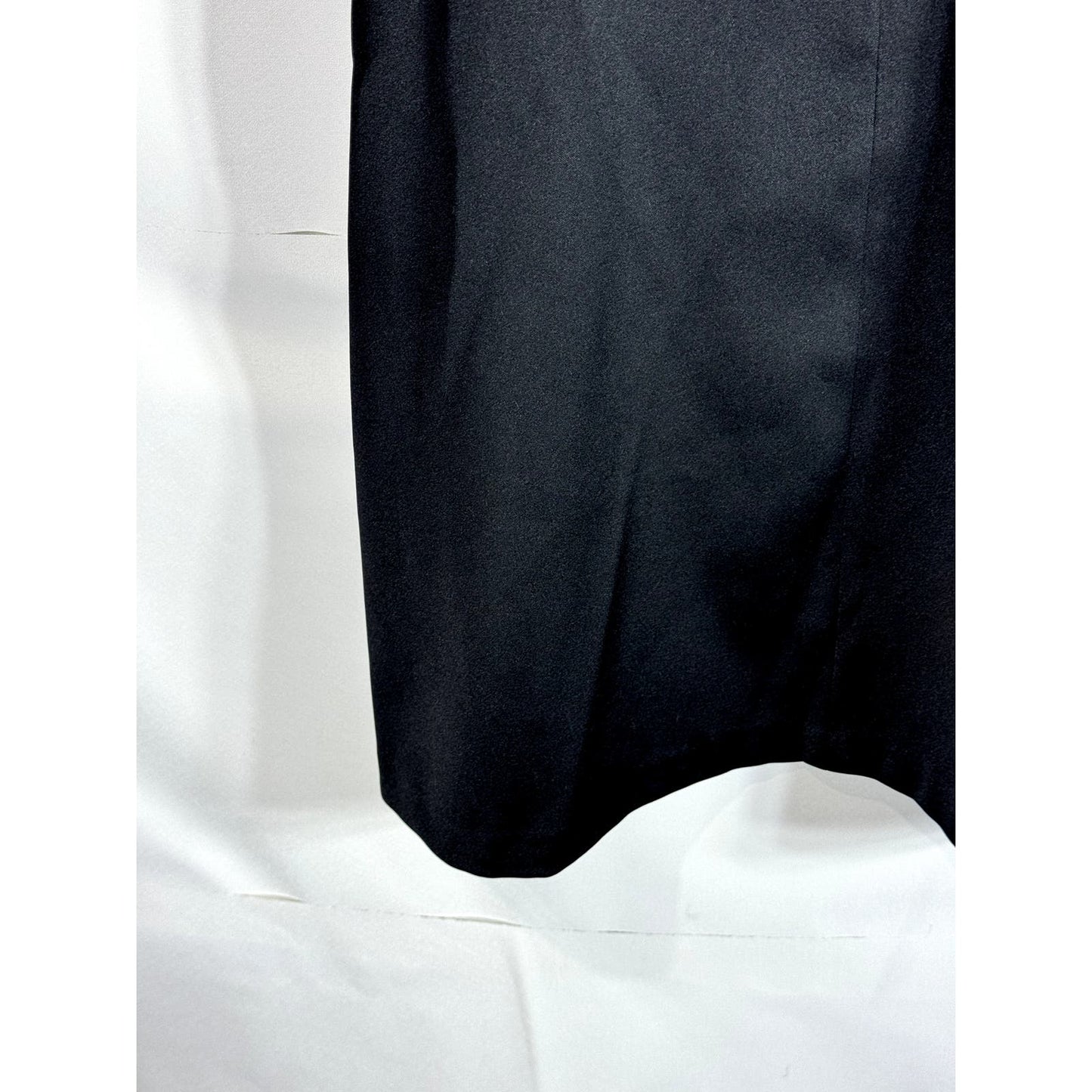 LAUNDRY BY SHELLI SEGAL Women's Black Satin Waist-Bow Spaghetti Strap Dress SZ 4
