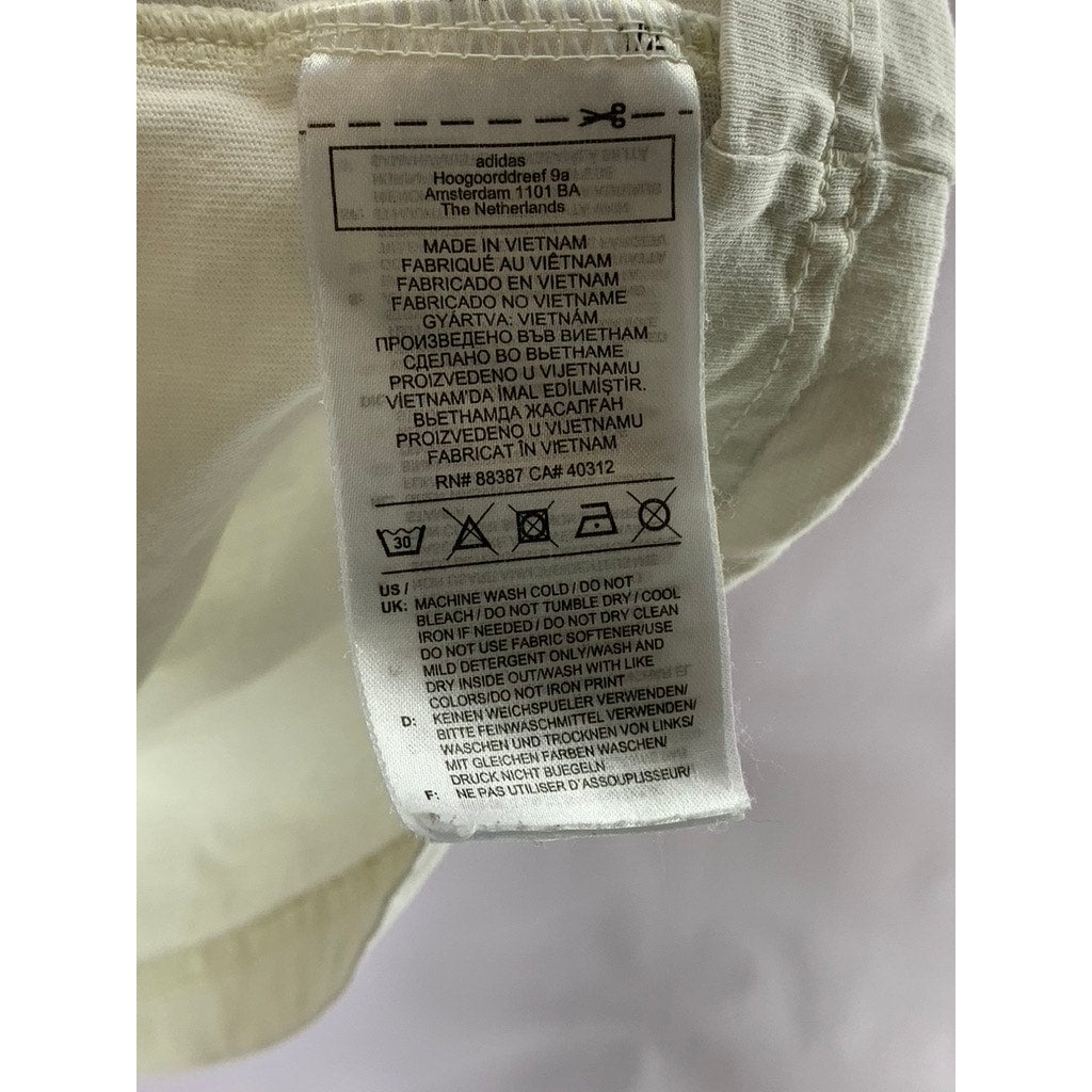 ADIDAS Men's Off-White/Green Stan Smith Crewneck Short Sleeve T-Shirt SZ M