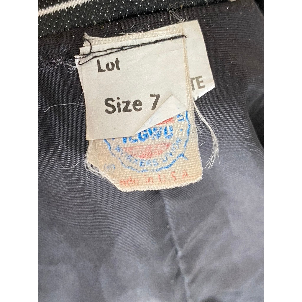 ZUM ZUM Women's Vintage Black Velvet V-Neck Button-Up Lace-Side Blazer SZ 7