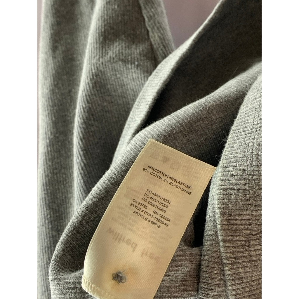 ARITZIA WILFRED FREE Women's Gray Ribbed Long Sleeve Henley Top SZ S