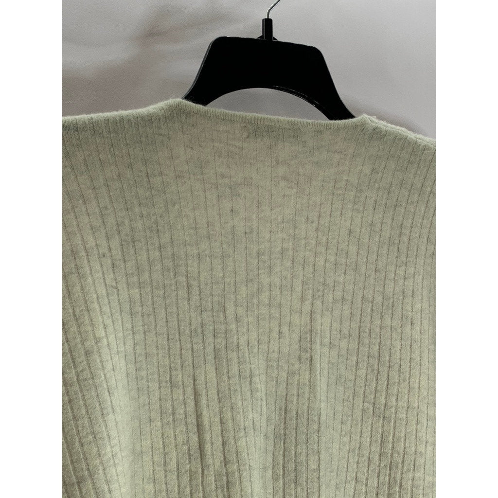 MADEWELL Women's Beige Coziest Yarn Cameron Ribbed Three-Button Cardigan SZ S
