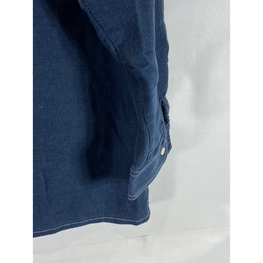 OAK + FORT Men's Blue Denim Button-Up Long Sleeve Shirt SZ M