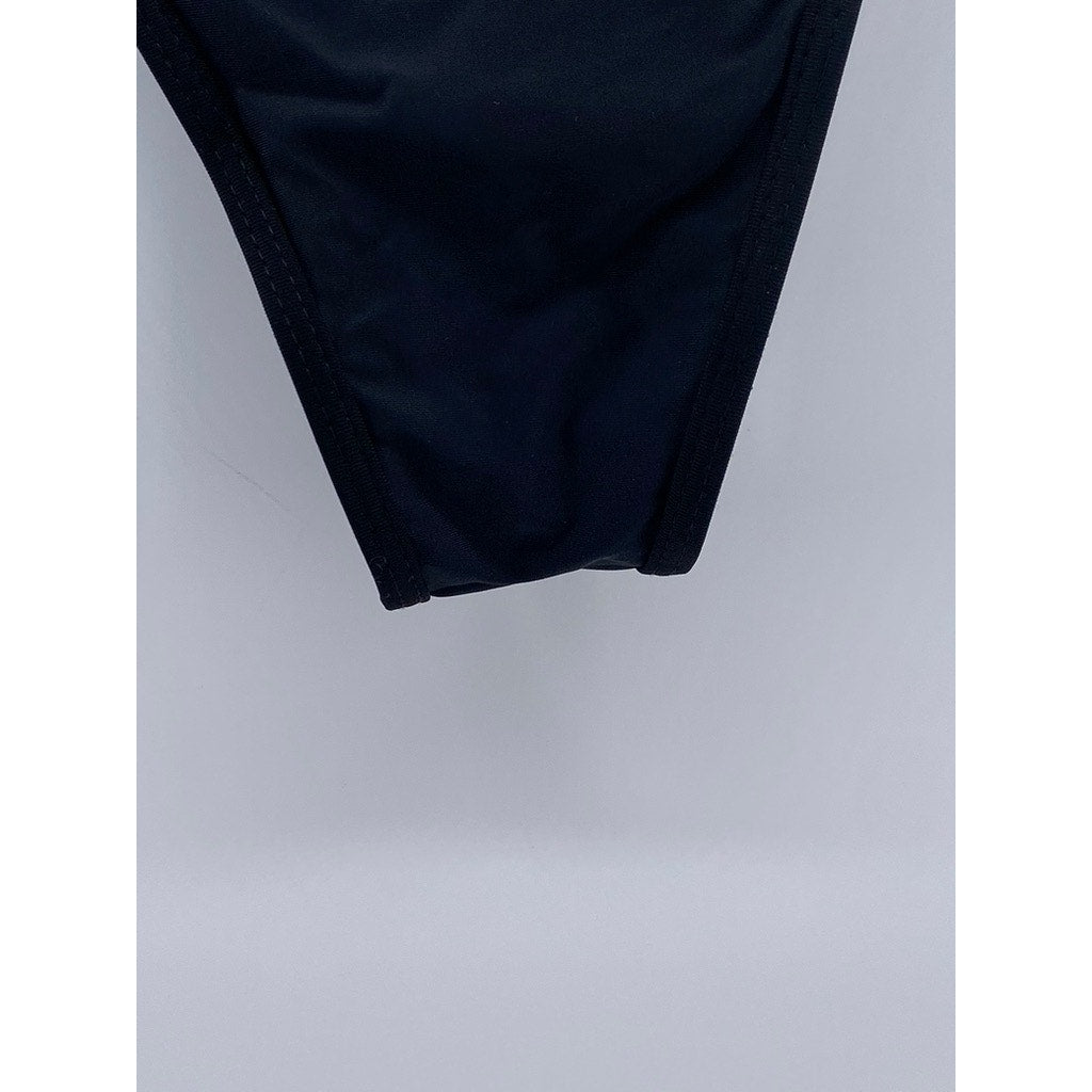 ALEXANDER WANG Women's Black Logo Embellished Hipster Bikini Bottom SZ XL