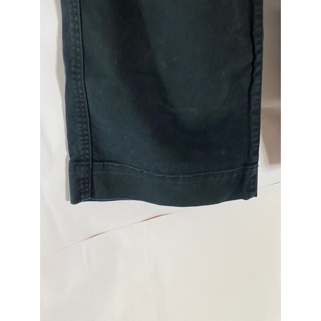 GAP Women's True Black High-Rise Wide-Leg Cropped Chino Pant SZ 6
