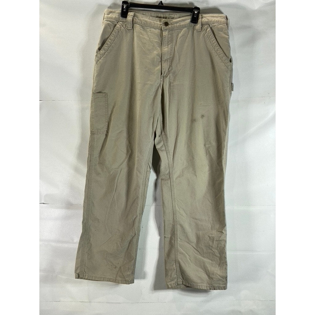 CARHARTT Men's B151 Tan Loose Original Fit Canvas Utility Work Pant SZ 38X32