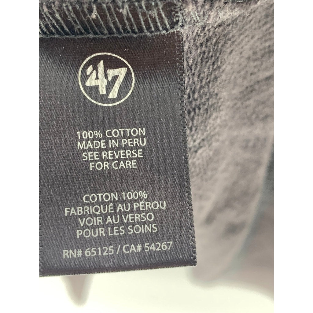 47' BRAND Men's Gray Michigan Patch Logo Long Sleeve Pullover Hoodie SZ M