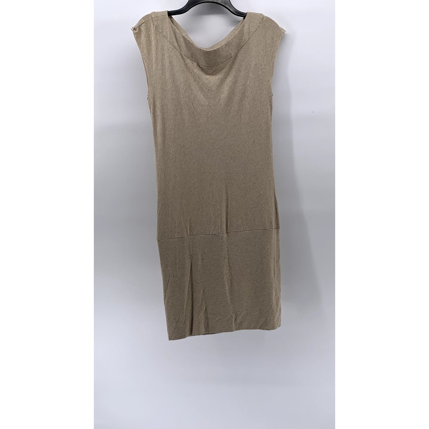 AKIKO Women's Tan Crewneck Sleeveless Cutout Drapey Back Casual Mini Dress SZ XS