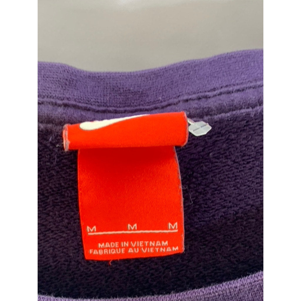 NIKE Women's Vintage Purple Run With The Original Logo Crewneck Sweatshirt SZ M