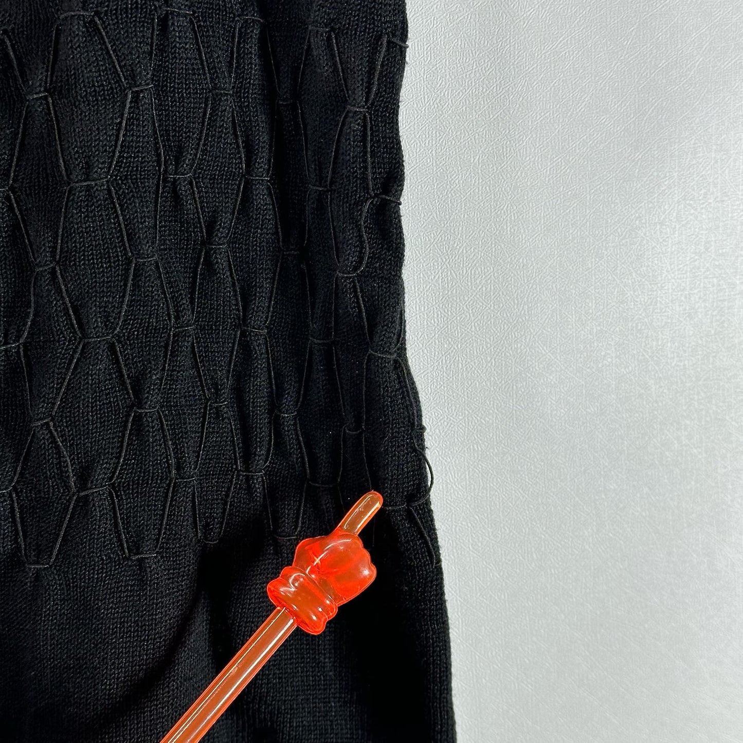 KENNETH COLE NEW YORK Women's Black Silk Deep Scoop-Neck Textured Tank Top SZ L
