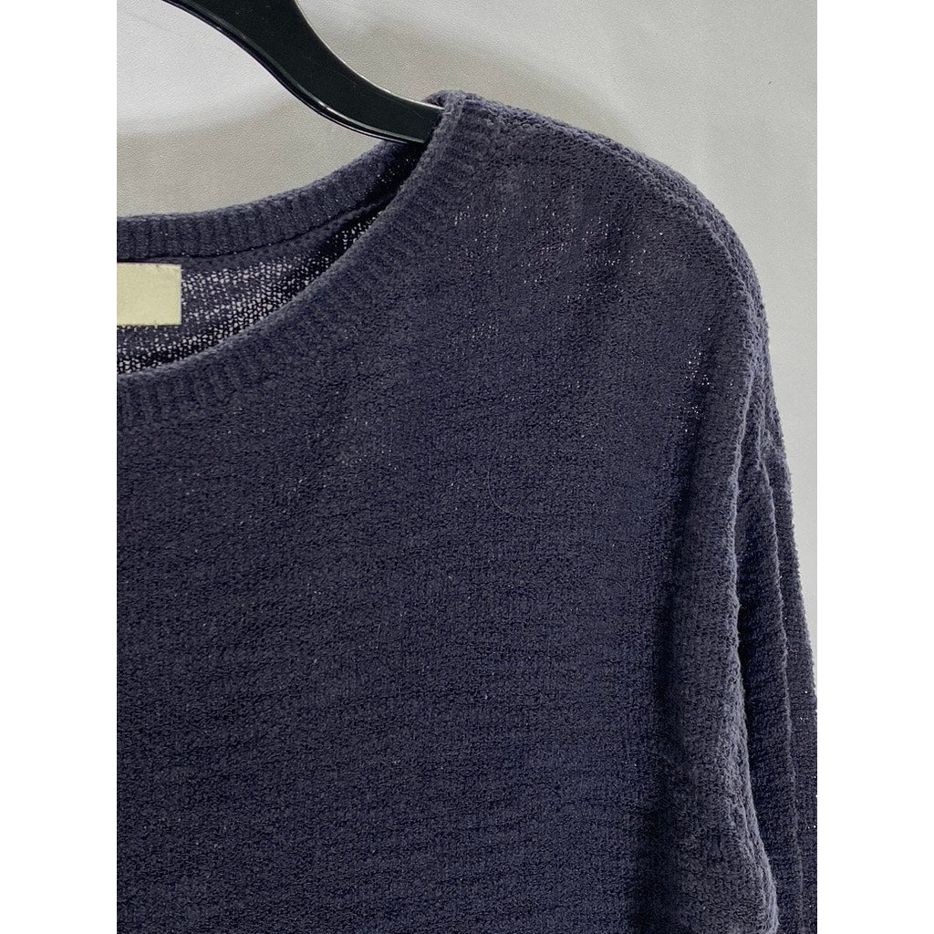 ANN TAYLOR LOFT Women's Navy Knit Crewneck Long Sleeve Pullover Sweater SZ S