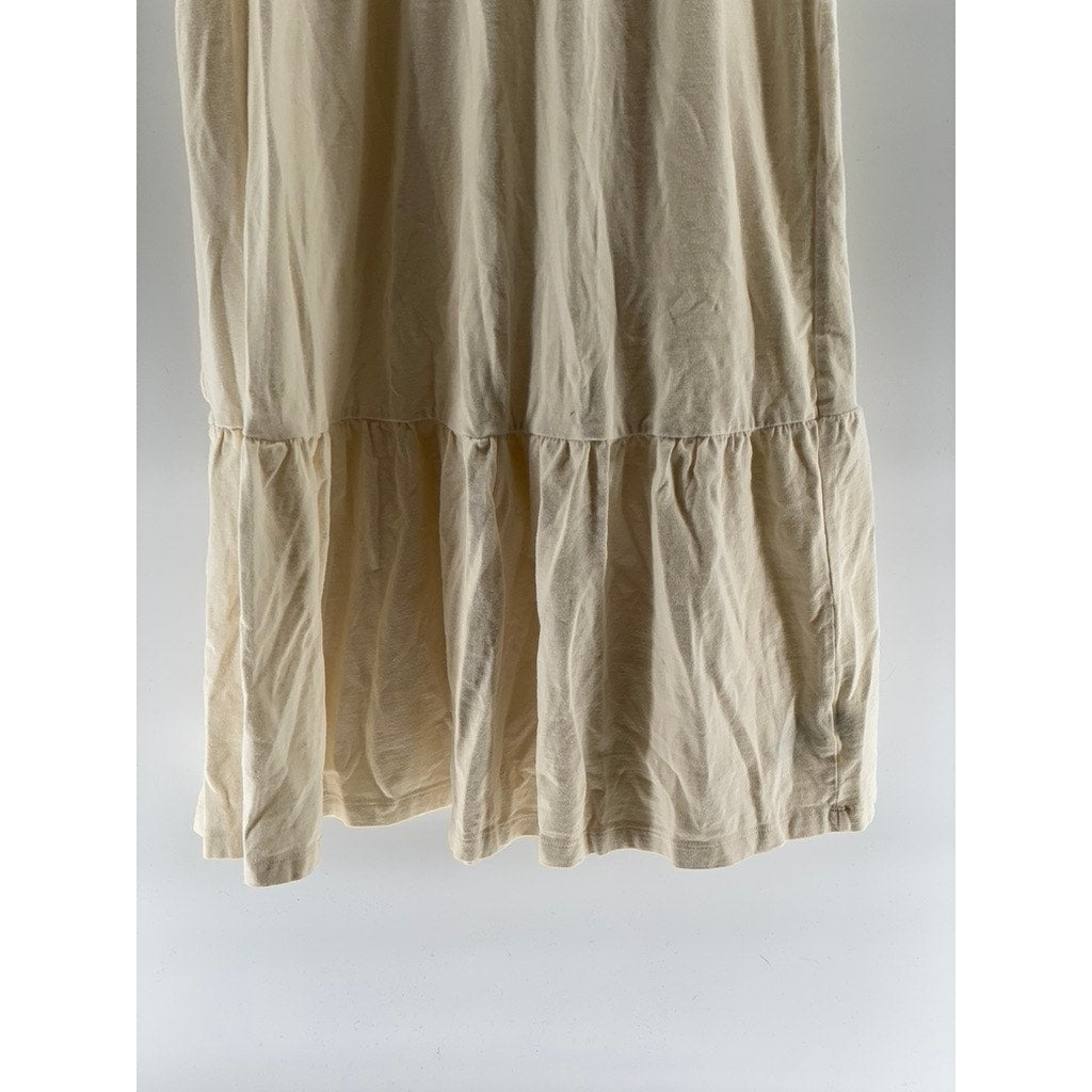 OLD NAVY Women's Creme De La Creme Crewneck Tiered Sleeveless Midi Dress SZ S