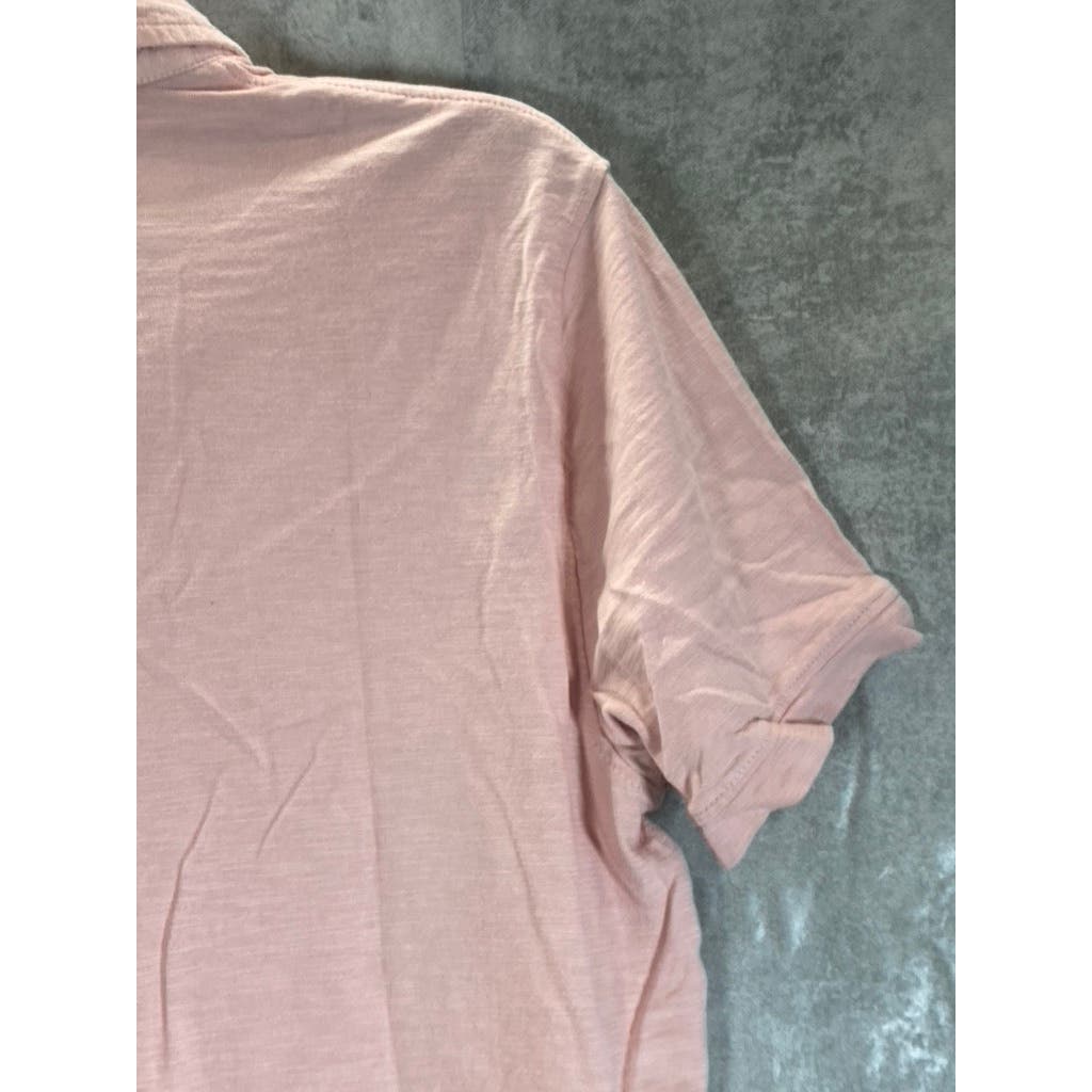 TOMMY HILFIGER Men's Pink Slim-Fit Short Sleeve Polo Shirt SZ M
