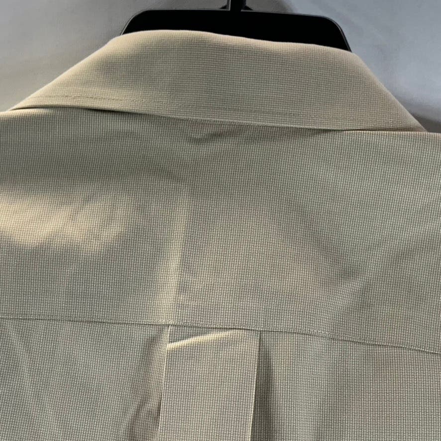 JOSEPH & FEISS Men's Beige Textured Non-Iron Button-Up Dress Shirt SZ 15.5-34/35