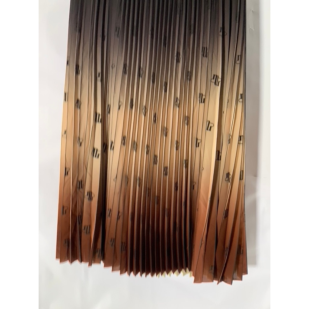 MUNTHE Women's Brown Ombre Aydence Pleated Pull-On Midi Skirt SZ S